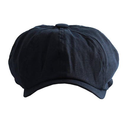 Men's Vintage Cotton Newsboy Cap | Octagon Dome Short Brim Hat