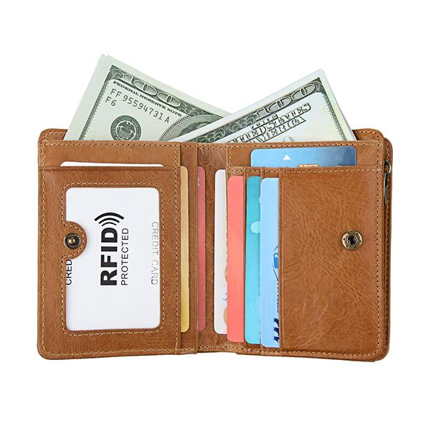 Vintage Cowhide Leather Wallet | Classic Bi-Fold Design | Durable Genuine Leather | Men's Wallet | Multiple Card Slots | Fashion Accessory