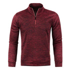 Men's Zipper Pullover Sweater | Classic Stand Collar | Relaxed Fit | Solid Color | Autumn Winter Spring | Casual Daily Wear | Machine Wash | Comfortable Knitted Fabric | Warm Ribbed Hem and Cuffs