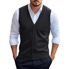 Men's Knitted Cardigan Vest | Casual Solid Color | Sleeveless V-Neck | Button-Up Design | Versatile Layering | High-Quality Fabric | Comfortable & Durable | Machine Washable | Elegant Outerwear