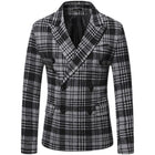 Men's Plaid Blazer | Autumn Winter Lapel Jacket | Thickened Wool-Blend Outerwear | Tailored Fit | Notched Lapel | Formal Business Casual Style | Full-Length Sleeves | Durable Lining | Warm & Elegant