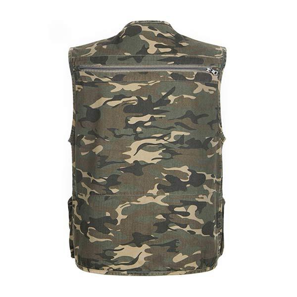 Men's Camouflage Vest | Soft Fabric | 2022 Design | Stand Collar | Adjustable Side Knots | Side Pockets | Breathable Mesh Lining | Urban Style | Outdoor Ready