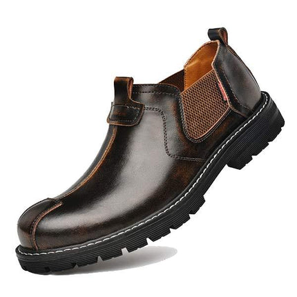 Men's All-Weather Chelsea Boots | Suede Upper | Slip-Resistant Rubber Outsole | Versatile Rugged Style | Elastic Gore with Pull Tabs | Durable Casual Footwear