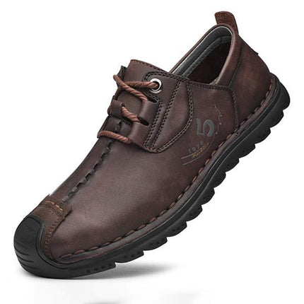Men's Loafers | Casual Leather Shoes | Retro Style | Comfortable Leather Upper | Hand Stitched | Cushioned Footbed | Flexible Rubber Sole | Medium Width