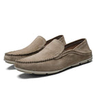 Men's Slip-On Loafers | Soft Suede Upper | Traditional Sewing | Collapsible Heel Pad | Flexible Rubber Sole | Casual Comfortable Footwear