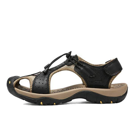 Men's Outdoor Beach Sandals | Durable Uppers | Non-Slip Outsole | Adjustable Heel Strap | Breathable Textile Lining | Toe Protection | Comfortable Everyday Wear | Summer Footwear