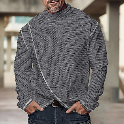 Men's Turtleneck Sweater | Long Sleeve Knitted Pullover | Soft Warm Fabric | Versatile Colors & Sizes | Classic Round Neck | Durable & Stylish | Cozy Winter Wear | Fashionable Top