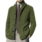 Men's Knit Jacket | Solid Color | Button Closure | Tailored Fit | Elegant Style | Warm & Cozy | Versatile Outerwear for Casual & Formal Occasions