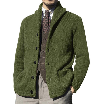 Men's Knit Jacket | Solid Color | Button Closure | Tailored Fit | Elegant Style | Warm & Cozy | Versatile Outerwear for Casual & Formal Occasions