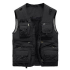 Men's Outdoor Quick-Drying Vest | Multi-Pocket | V-Neck | Zipper Closure | Removable Back | Mesh Patchwork | Breathable Lightweight Fabric | Ideal for Fishing, Cycling, Sports & Leisure Activities