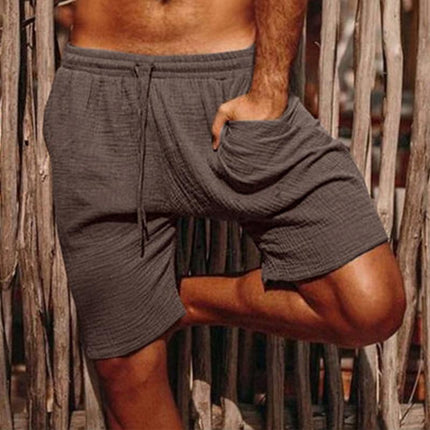 Men's Cotton Blend Beach Shorts | Casual Fit | Elastic Waist | Breathable Fabric | Side Pockets | Summer Essentials | Versatile Design | Easy Care