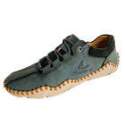 Men's Vintage Leather Casual Sneakers | Ultra Comfortable | Lace-Up | EVA Sockliner | Non-Slip Durable Outsole | Retro Style