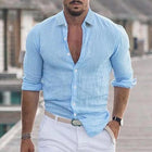Men's Long Sleeve Casual Shirt | Solid Color | Lapel Collar | Cotton Blend | Comfortable Fit | Easy Care | Versatile Wardrobe Essential