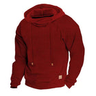 Men's Long Sleeve Sports Hoodie | Autumn Winter Activewear | Pullover Hoodie with Drawstring | Warm Breathable Polyester Spandex Blend | Athletic Fit with Kangaroo Pocket | Ideal for Casual Wear or Workouts