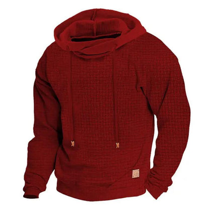 Men's Long Sleeve Sports Hoodie | Autumn Winter Activewear | Pullover Hoodie with Drawstring | Warm Breathable Polyester Spandex Blend | Athletic Fit with Kangaroo Pocket | Ideal for Casual Wear or Workouts