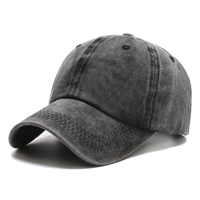 Men's Cotton Sports Cap | Dome Top | Curved Brim | Sunshade Windproof | Outdoor Casual Accessory | Plain Solid Color | Fits 56-58cm | All Seasons