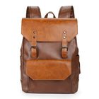Men's Crazy Horse Leather Backpack | Large Capacity | Vintage Style | Durable | Adjustable Straps | Multiple Compartments | Laptop Sleeve | Travel Bag | Casual to Formal | High-Quality Material