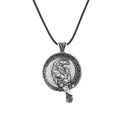 Celtic Raven Necklace | Viking Pendant | Vintage Style | Casual Wear | Jewelry for Men & Women | Norse Mythology Inspired | Gift for Him or Her | Unique Ancient Design