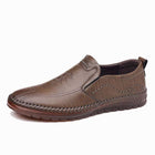 Men's Dress Shoes | Vintage Leather | Slip-On | Business Casual | Exposed Gore | Soft Non-Slip Oxford Sole
