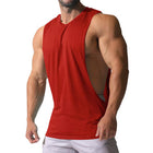 Men's Loose Fit Sports Tank Top | Solid Color | Large Side Slits | Sleeveless | Breathable Cotton Blend | Available in Multiple Colors & Sizes | Versatile Activewear