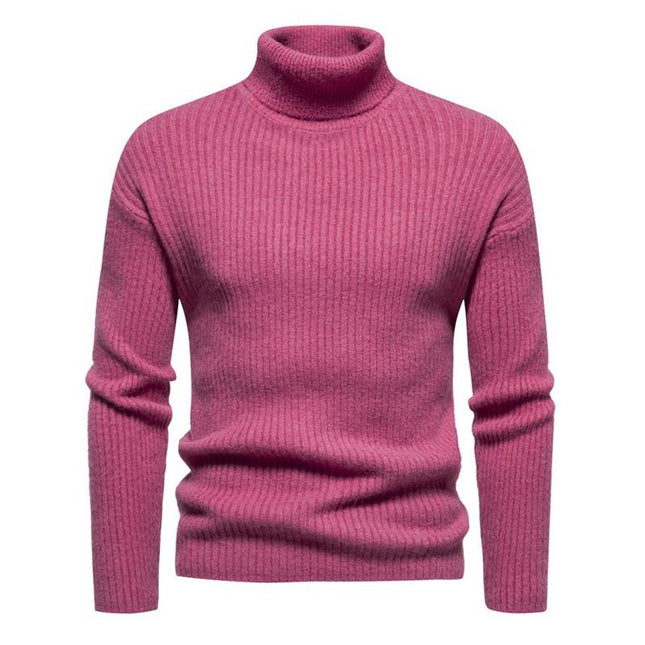 Men's Turtleneck Sweater | Classic Solid Color | Cozy Long Sleeve | Soft High-Quality Fabric | Elegant Design | Versatile Wardrobe Essential | Warm Stylish Wear