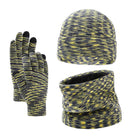 Men's Winter Knitted Set | Plus Velvet Hat Scarf Gloves | Warm & Cozy Fashion Accessories | 3-Piece Color Coordinated Set | Soft Velvet Lining | Durable & Stylish Winter Essentials