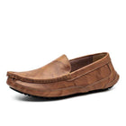 Men's Slip-On Leather Loafers | Medium Width | Comfort Fit | Durable Rubber Sole | Deconstructed Upper | Spring Summer Footwear