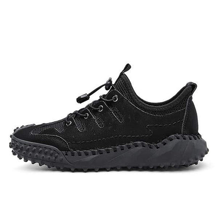 Men's All-Terrain Slip-On Hiking Sneakers | Leather & Mesh Panels | Adjustable Fit | Quick Entry | Non-Slip Sole
