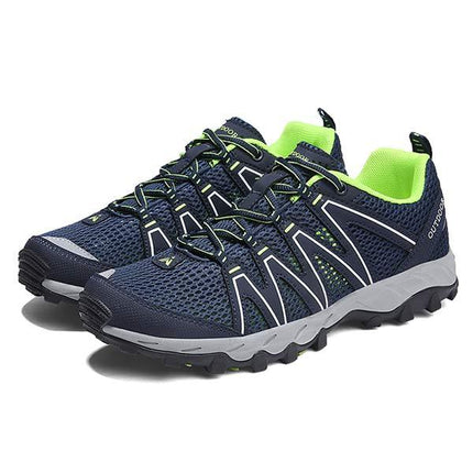 Men's Outdoor Hiking Sneakers | All-Terrain | Rugged Design | Comfortable for Water & Track | Mesh Upper | Lace-Up Closure | Flexible Durable Sole