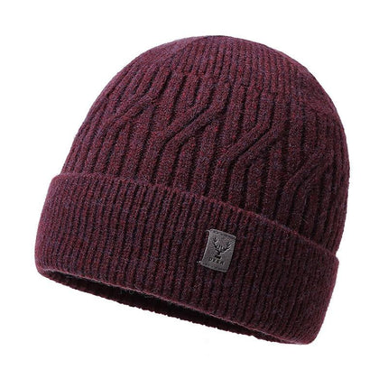 Men's Winter Knit Beanie | Warm Outdoor Hat | Classic Design | High-Quality Yarn | One Size Fits Most | Available in Black, Navy, Burgundy, Gray, Khaki | Insulated & Lightweight | Perfect for Cold Weather Activities