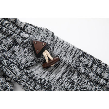 Men's Slim Fit Knit Hoodie | Long Sleeve | Hooded with Drawstring | Lightweight Fabric | Casual & Athleisure Wear | Ribbed Cuffs | Tailored Silhouette | Versatile Layering Piece
