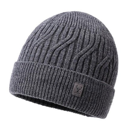Men's Winter Knit Beanie | Warm Outdoor Hat | Classic Design | High-Quality Yarn | One Size Fits Most | Available in Black, Navy, Burgundy, Gray, Khaki | Insulated & Lightweight | Perfect for Cold Weather Activities