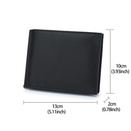 Men's Genuine Leather Wallet | Top Layer Cowhide | Large Capacity | Multi-card Slots | Sleek Timeless Design | Durable & Luxurious | Versatile Accessory | Ideal for Everyday Use