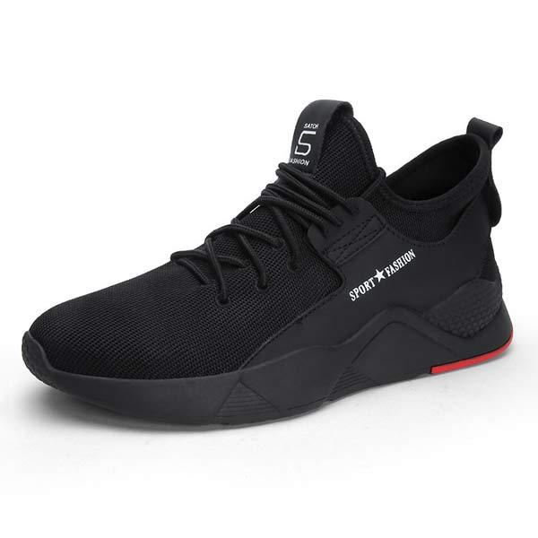 Men's Casual Running Shoes | Lightweight Flyknit Sneakers | Breathable Athletic Footwear | EVA Sockliner Comfort | Durable Flexible Outsole