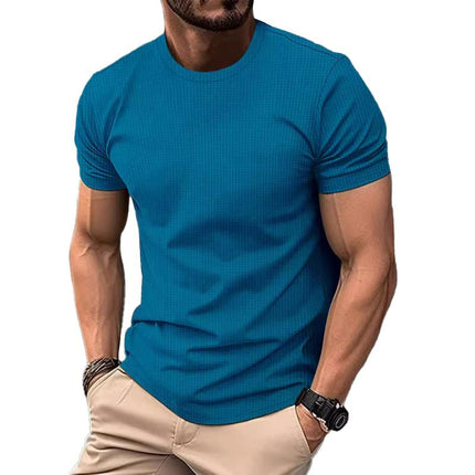 Men's Breathable Ice Silk T-Shirt | Round Neck Short Sleeve | Lightweight Moisture-Wicking | UV Protection | Casual Versatile Styling | Summer Comfort