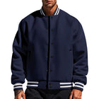 Men's Fleece Baseball Jacket | Stand Collar | Casual Sports Outerwear | Warm & Cozy | Classic Style | Ribbed Cuffs & Hem | Multiple Pockets | Durable & Lightweight | Stylish Color Options | Perfect for Layering