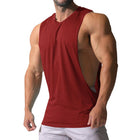 Men's Loose Fit Sports Tank Top | Solid Color | Large Side Slits | Sleeveless | Breathable Cotton Blend | Available in Multiple Colors & Sizes | Versatile Activewear