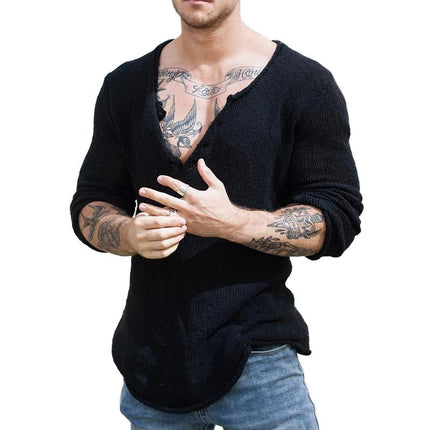 Men's Slim Fit Knitted Sweater | V Neck | Long Sleeve | Lightweight & Breathable | Casual & Semi-Formal | Versatile Layering | Premium Fabric | Ribbed Cuffs | Easy Care | Multiple Colors & Sizes Available