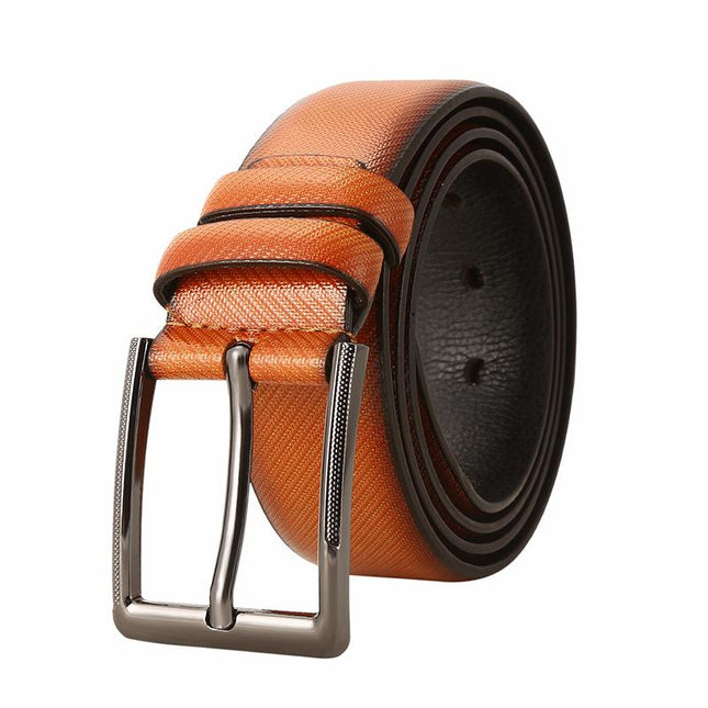 Men's High-Quality Genuine Leather Belt | Retro Pin Buckle | Versatile Casual & Formal Accessory | Timeless Style | Durable & Sturdy Construction