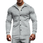 Men's Twill Fabric Lapel Collar Long Sleeve Shirt Jacket | Single Breasted Casual Outerwear | Relaxed Fit with Buttoned Cuffs and Functional Pockets | Versatile Layering Piece for Transitional Seasons