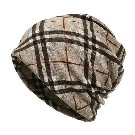 Men's Versatile Printed Neck Gaiter Beanie Hat | Dual-Purpose Scarf & Headwear | Polyester-Spandex Blend | Modern Design | Outdoor & Casual Use | Moisture-Wicking Fabric | Adjustable Fit