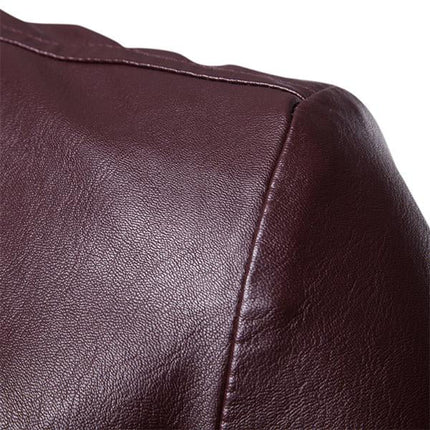 Men's Vintage Style Blazer | Two Button PU Leather Jacket | Slim Fit | Single Breasted | Classic Lapel | Stylish Outerwear | Fashion Forward | High Quality Craftsmanship | Versatile & Durable