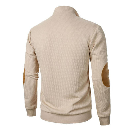 Men's Sweatshirt | Stand Collar | Long Sleeve | Premium Jacquard | Colorblock Design | Casual Modern Style | Comfortable & Stylish | Versatile Wardrobe Addition | Multiple Colors Available