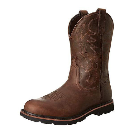 Men's Western Cowboy Boots | Durable Rubber Outsole | Innovative Cushioning | Full-Grain Leather | Comfortable All-Day Wear | Side Pulls for Easy Entry