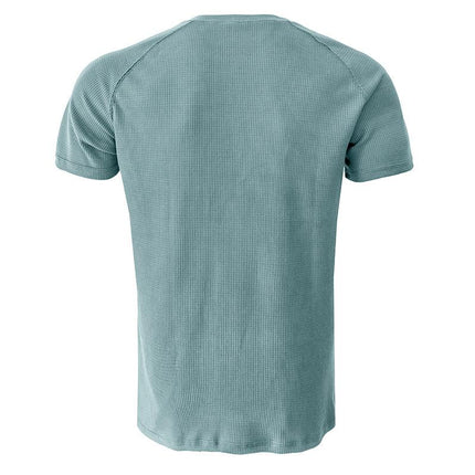 Men's Henley T-Shirt | Short Sleeve | Tough Guy Design | Soft Cotton Blend | Breathable | Comfortable Fit | Classic Henley Neckline | Durable Construction | Versatile Casual Style | Multiple Colors Available