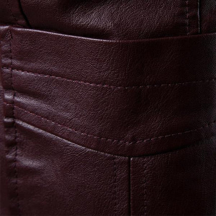 Men's Vintage Style Blazer | Two Button PU Leather Jacket | Slim Fit | Single Breasted | Classic Lapel | Stylish Outerwear | Fashion Forward | High Quality Craftsmanship | Versatile & Durable