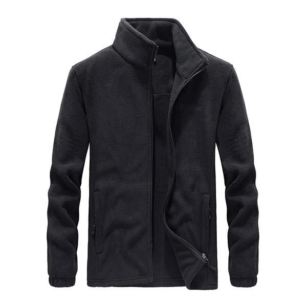 Men's Fleece Jacket | Winter Warm Outerwear | Soft Zip-up Coat for Men | Casual Comfortable Style | Outdoor Layer