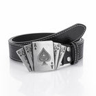 Men's Belt | Punk Style Playing Card Design | Adjustable Fit | High-Quality Material | Versatile Casual & Concert Accessory | Rebellious Fashion Statement