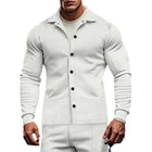 Men's Twill Fabric Lapel Collar Long Sleeve Shirt Jacket | Single Breasted Casual Outerwear | Relaxed Fit with Buttoned Cuffs and Functional Pockets | Versatile Layering Piece for Transitional Seasons