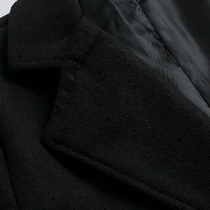 Men's Slim-Fit Long Trench Coat | British Style Outerwear | Classic Lapel Collar | All-Season Jacket | Black Grey Beige | Tailored Formal Look | Elegant Men's Coat | High-Quality Material